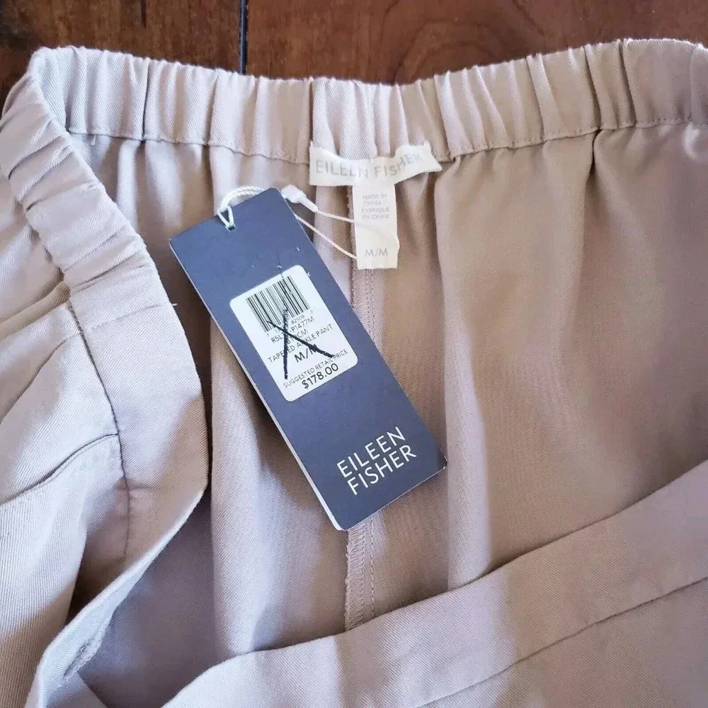 Eileen Fisher Lightweight Tencel Twill Tapered Ankle Pant Size Medium NWT $178 - Picture 9 of 13